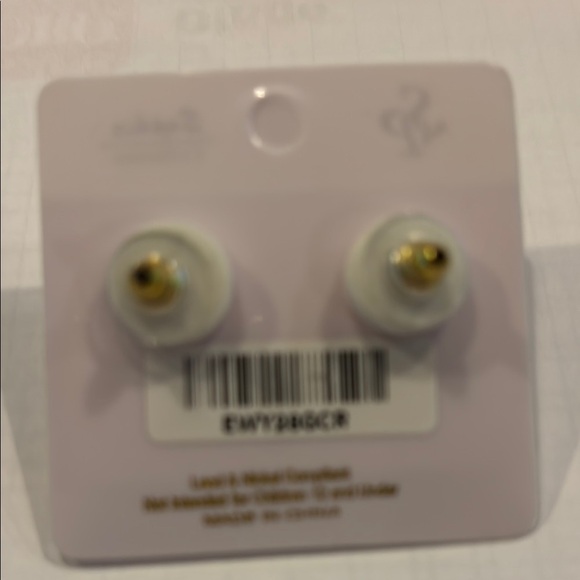 Gold and Pearl Swirl Earrings - Picture 2 of 2